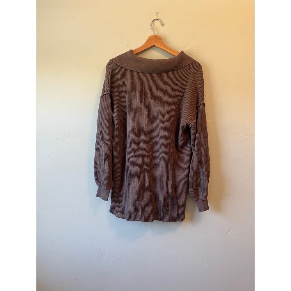 Free People FP Beach Brown Knit Pullover Sweater - Picture 3 of 4